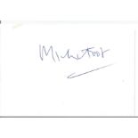 Michael Foot signed album page. Comes with unsigned 6x4 colour photo. Good Condition. We combine