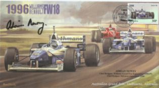 Motor Racing Adrian Newey signed 2000 Formula One cover 1996 Williams Renault FW18 cover. Good
