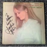 Sandie Shaw signed Love me, please love 33rpm record sleeve. Record included. Dedicated. Good