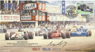 Motor Racing Max Mosley signed 2000 Formula One cover 1971 Italian GP cover. Good Condition. We