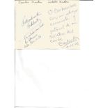 Fidel Castro and Raul Castro signed on two autograph album pages dated 1976. From the collection