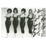 Mary Weiss of the Shangri-La's signed 6x4 black and white photo. Dedicated. Good Condition. We