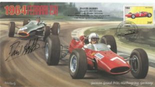 Motor Racing David Hobbs signed 2000 Formula One cover 1964 Ferrari 158 cover. Good Condition. We