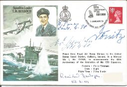 WW2 Boat signed Squadron Leader T. M Bulloch DSO, DFC flown cover signed by Admiral Karl Donitz,