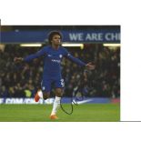 Willian Signed Chelsea 8x10 Photo. Good Condition. We combine postage on multiple winning lots and