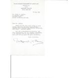 2nd Viscount Montgomery of Alamein typed signed letter 1981 on his own letter head