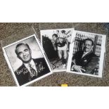 OJ Simpson collection. Contains 3 10x8 black and white photos. Each individually signed by OJ