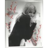 Sienna Miller signed 10x8 black and white photo. Actress. Dedicated. Good Condition. We combine