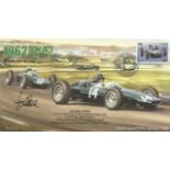 Motor Racing Jack Lewis signed 2000 Formula One cover 1962 BRM P57 cover. Good Condition. We combine