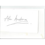 Alun Armstrong signed card. Comes with unsigned 6x4 black and white photo. Good Condition. We