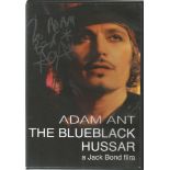 Adam Ant signed Adam Ant Blueback Hussar DVD sleeve. DVD included. Dedicated. Good Condition. We