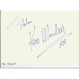 Ken Morley signed album page. English actor and comedian. He is best known for playing the role of