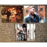 Lot of 3 Walking Dead hand signed 10x8 photos. This beautiful set of 3 hand-signed photos depict