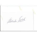 Alexandra Bastedo signed card. Comes with unsigned 6x4 black and white photo. Good Condition. We