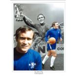 Ron Harris Chelsea Signed 16 x 12 inch football photo. Good Condition. We combine postage on