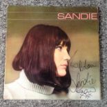 Sandie Shaw signed Sandie 33rpm record sleeve. Record included. Dedicated. Good Condition. We