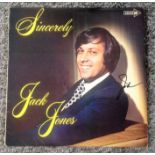 Jack Jones signed Sincerely 33rpm record sleeve. Record included. Good Condition. We combine postage