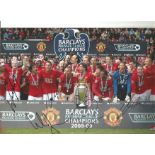 Manchester United 2008/09 Champions Signed 8x12 Photo By Wayne Rooney, Nemanja Vidic, Wes Brown, Rio