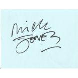 Mick Jones signed coloured album page. Good Condition. We combine postage on multiple winning lots