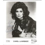 Carol Lawrence signed 10x8 black and white photo. American actress, who has appeared in musical