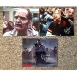 Lot of 3 Land Of The Dead hand signed 10x8 photos. This beautiful set of 3 hand-signed photos depict