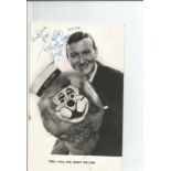 Terry Hall and Lenny the lion signed 6x3 black and white photo. Dedicated. Good Condition. We