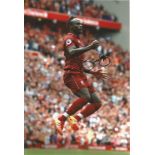 Saidio Mane signed 12x8 colour Liverpool photo. Good Condition. We combine postage on multiple