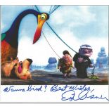 Ed Asner signed 8x6 colour photo from Up. Good Condition. We combine postage on multiple winning