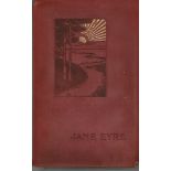 Jane Eyre by Charlotte Bronte. Unsigned suede cover book no dust jacket 520 pages printed in