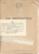 Air Navigation Volume 1 hardback book printed 1941. Without dust jacket, book cover is quite worn