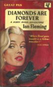 Diamonds are Forever by Ian Fleming, a James Bond adventure. Paperback in OK condition, some foxing.