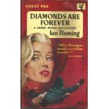 Diamonds are Forever by Ian Fleming, a James Bond adventure. Paperback in OK condition, some foxing.