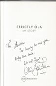 Ola Jordan inscribed 1st Edition hardback book Strictly Ola. Inscription on the title page dedicated