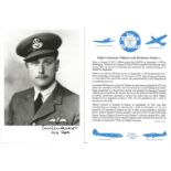 Flight Lieutenant William Louis Buchanan Walker AE signed 7x5 black and white photo in uniform