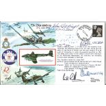 World War II FDC RAFA2 Battle of Britain Skirmishing 1940 Signed 5 Battle of Britain Pilots signed