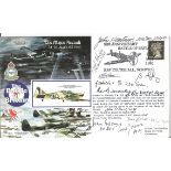 World War II FDC RAFA10 Battle of Britain Major Assault Signed 8 Battle of Britain Pilots, Crew WAAF