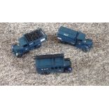 World War Two Set of 3 diecast R A F Cars all an air force blue colour made for Battle of Britain