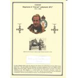 Squadron Leader Raymond A Cheval Lallemant DFC, Order of the Crown, Legion of Honour, Croix de