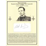 Wing Commander Roderick Illingworth Alpine Rod Smith DFC signed small signature piece. Attached to a