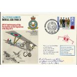 F/Lt Reginald C Gosling 266 Sqn signed FDC No1 (F) Squadron Royal Air Force 60th Anniversary of