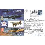 World War II FDC RAFA19a Night Blitz 16-22 Nov 1940 Signed 8 Battle of Britain Pilots, Crew Signed