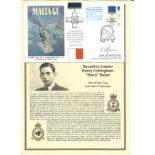 Squadron Leader Henry Collingham Harry Baker signed Malta GC FDC PM 11thSept 1990. WW2 RAF Battle of