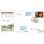 Battle of Britain flown FDC signed by Wing Cmr Ronald Brown MBE 111 Squadron and Wing Cmr E C