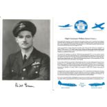 Flight Lieutenant William James Green signed 7x5 black and white photo in uniform complete with