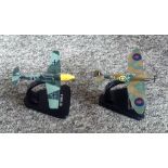 Atlas Twin Set of 'Battle of Britain 1940 Spitfire & ME109E. Damaged Spitfire rear alerion