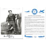 Flying Officer Kenneth Astill Wilkinson signed 7x5 black and white photo in uniform complete with