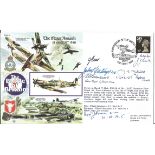 World War II FDC RAFA8 Battle of Britain Major Assault 1940 Signed 5 Battle of Britain Pilots, Crew,