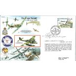Battle of Britain The Major Assault 1-8 August 1940 RAFA 4 FDC signed by Group Captain F. R Carey