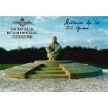 Battle of Britain Memorial Folkestone postcard signed by Squadron Leader J Hutchinson 222