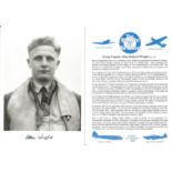 Group Captain Allan Richard Wright DFC AFC signed 7x5 black and white photo in uniform complete